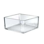 AZAR DISPLAYS 8" Deluxe Clear Acrylic Square Bin, PK4 556348